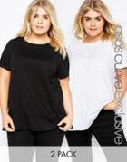 Asos Curve 2 Pack Oversized T-shirt