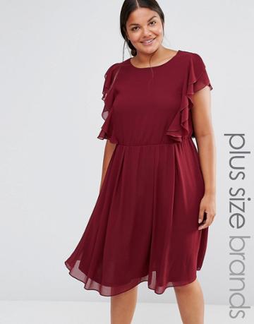 Lovedrobe Ruffle Dress - Red