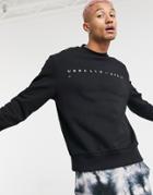 Asos Unrvlld Spply Oversized Sweatshirt With Chest Logo In Black