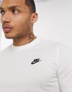 Nike Club Logo T-shirt In Beige-neutral