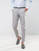 Jack & Jones Premium Suit Pants In Linen - Gray