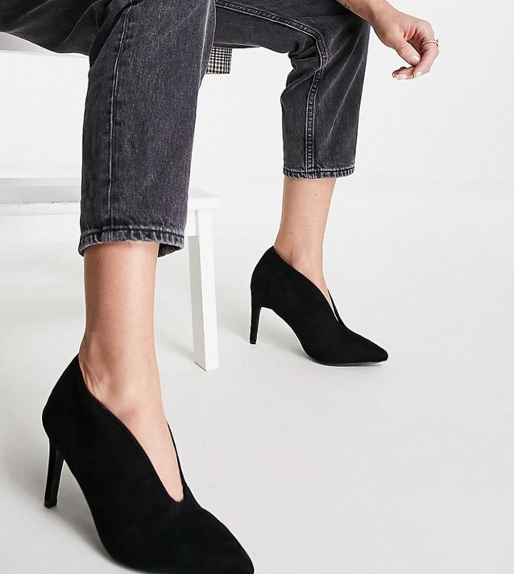 Simply Be Extra Wide Fit Pippa High Ankle Boots In Black