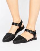 Vero Moda Buckle 2part Flat Shoe - Black