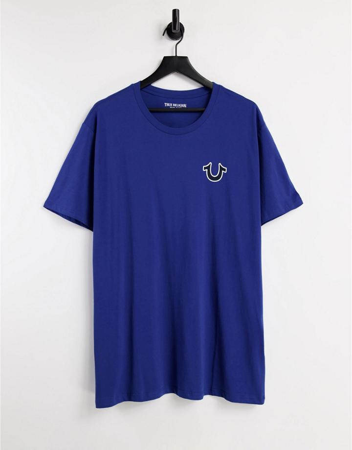 True Religion Buddha Logo Crew Neck T-shirt-blues