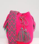 Jardin Del Cielo Wayuu Mochilla Bag In Pink - Multi