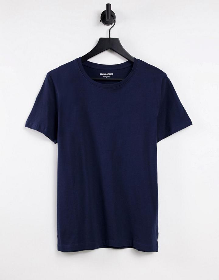 Jack & Jones Essential Crew Neck T-shirt In Navy