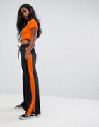 The Ragged Priest Joggers With Splits And Side Stripe - Black