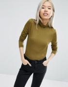 Asos The Turtleneck With Long Sleeves - Green