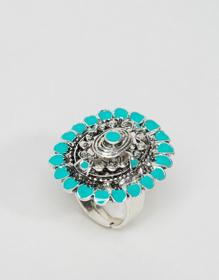 Designb Stone Statement Ring - Silver