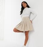 Asos Design Petite Ribbed Sweater With Grown On Neck Detail-white