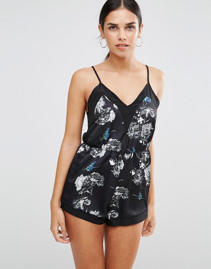 Oh My Love Cami Playsuit - Midnight Japenese