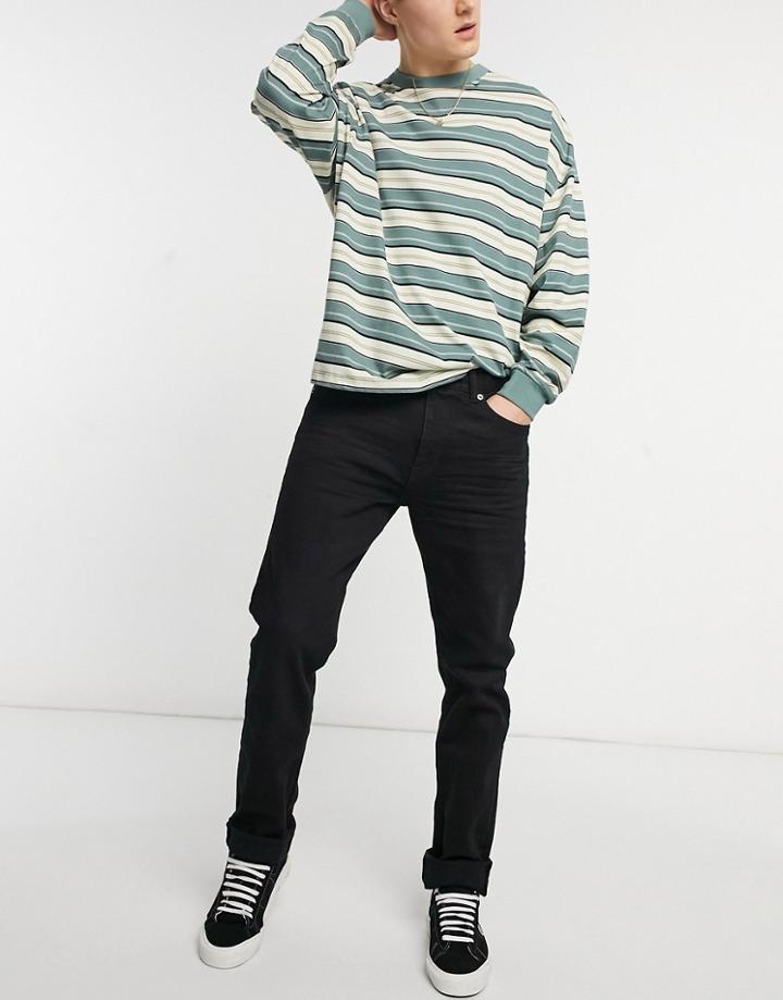 Weekday Easy Jeans In Almost Black