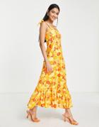 Never Fully Dressed St Clements Printed Maxi Dress In Yellow
