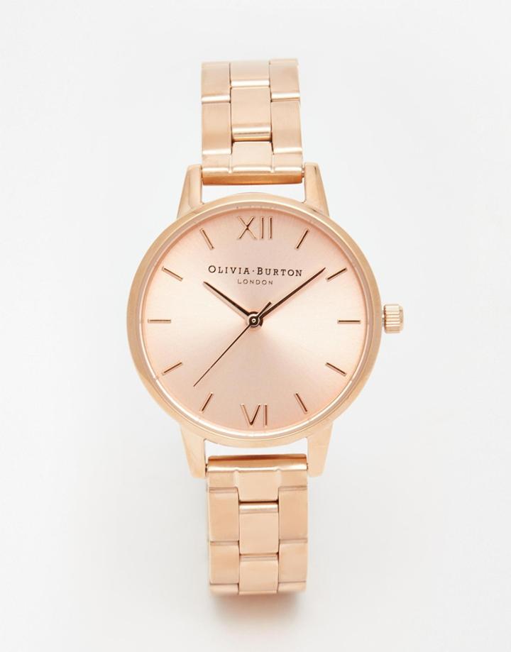 Olivia Burton Midi Dial Bracelet Watch - Rose Gold