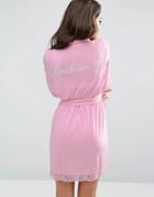 Asos Bridal Bridesmaid Robe - Pink