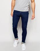 Only & Sons Vintage Wash Jeans In Skinny Fit - Mid Blue