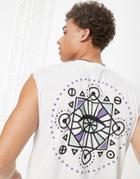 Only & Sons Tank Top With Mandala Back Print In White