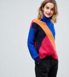 Esprit Mixed Knit Color Block Sweater