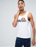 Ellesse Tank With Classic Logo In White - White