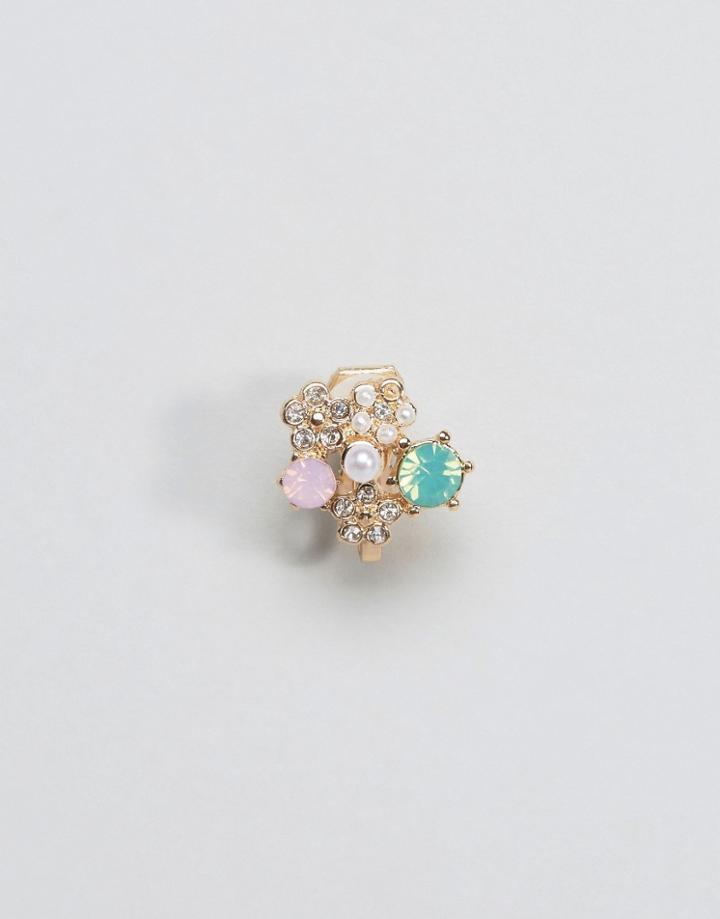 Asos Mini Cluster Ear Cuff - Multi