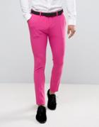 Asos Super Skinny Suit Pants In Pink - Pink