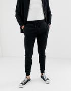 Burton Menswear Skinny Fit Sweatpants In Black - Black