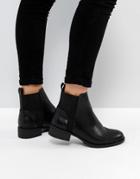 London Rebel Flat Chelsea Boots - Black