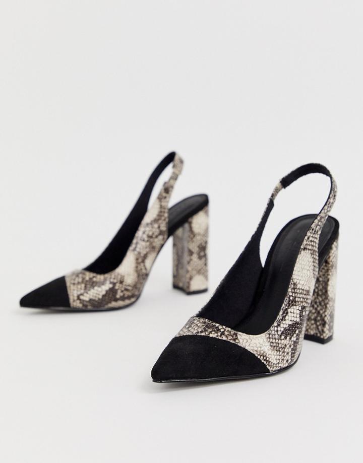 Asos Design Password Slingback High Heels-multi