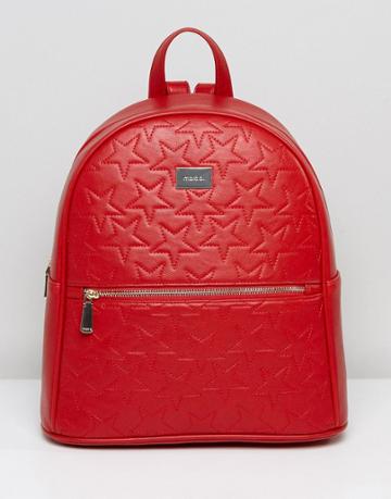 Marc B Star Embossed Backpack - Red
