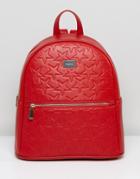 Marc B Star Embossed Backpack - Red