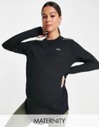 Asos 4505 Maternity Icon Long Sleeve Top-black