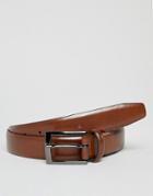 Burton Menswear Leather Belt In Brown - Brown