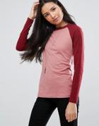 Brave Soul Raglan Sleeve Top - Pink