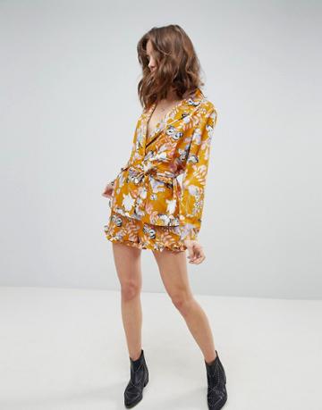 Rd & Koko High Waisted Frill Short - Yellow