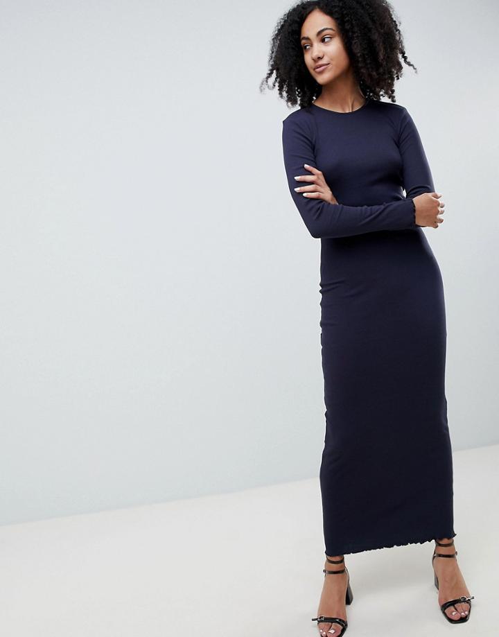 Only Ribbed Jersey Maxi Dress - Navy