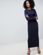 Only Ribbed Jersey Maxi Dress - Navy