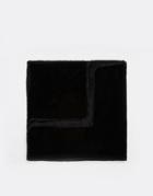 Reclaimed Vintage Velvet Pocket Square - Black