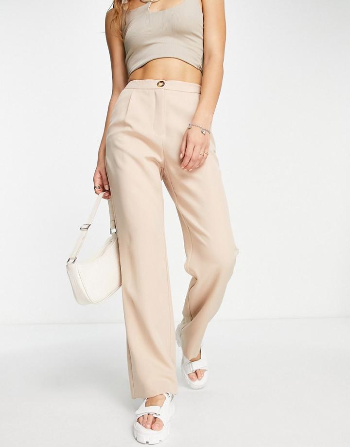 Miss Selfridge Dad Pants In Stone-neutral