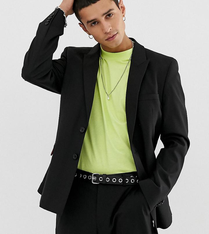 Collusion Skinny Suit Jacket In Black
