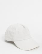 Asos Design Baseball Cap In Washed Stone-neutral