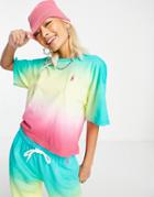 Polo Ralph Lauren Logo T-shirt In Ombre Dye Print - Part Of A Set-white