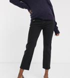 Asos Design Maternity High Rise Stretch 'slim' Straight Leg Jeans In Black With Over The Bump Band
