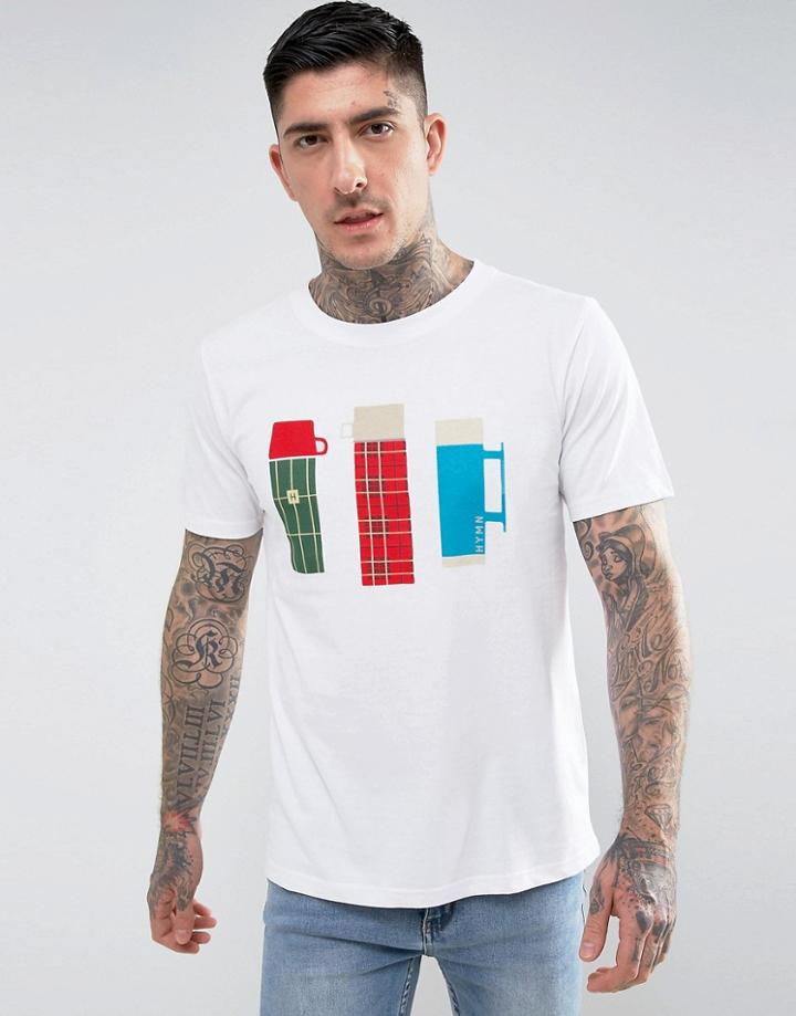 Hymn Placement Print T-shirt - White