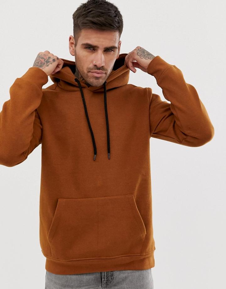 Bershka Hoodie In Tan - Tan