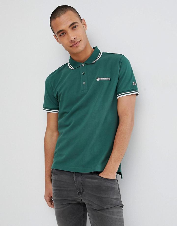 Lambretta Tipped Polo Shirt - Green