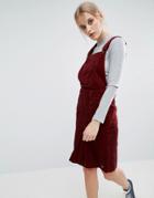 Pepe Jeans Shirley Corduoroy Overall Dress - Red