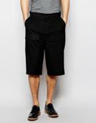 Asos Smart Shorts In Black With Patch Pockets - Black