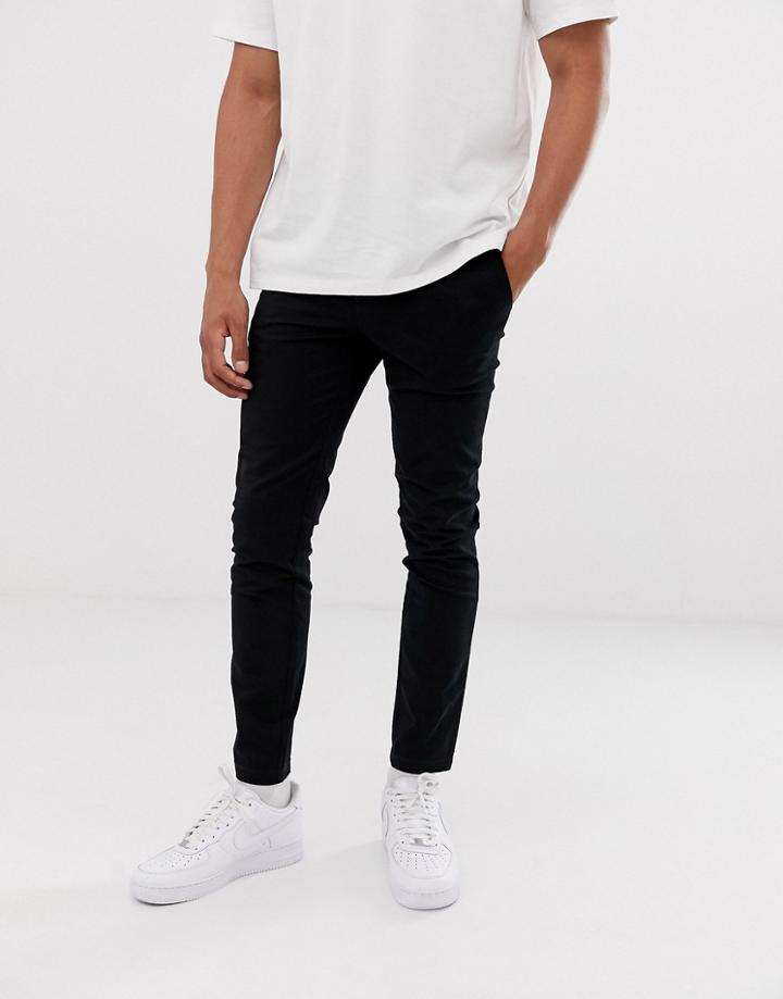 River Island Black Skinny Chinos