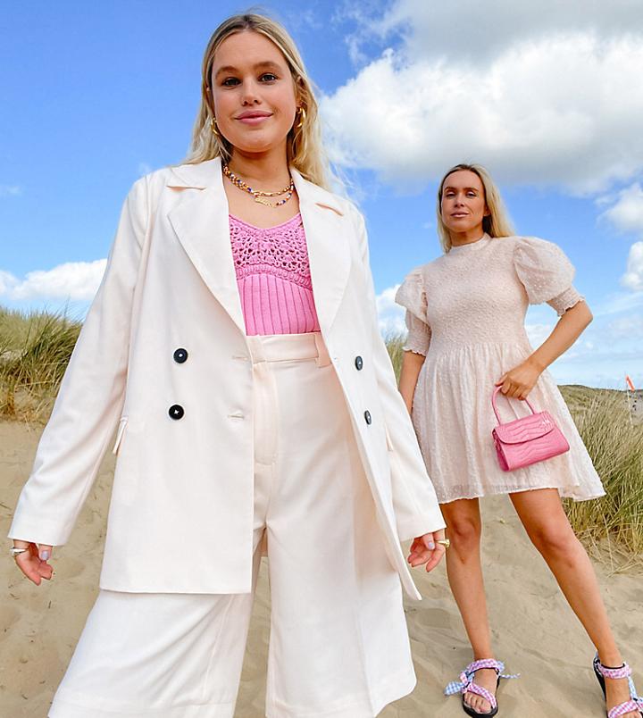 Labelrail X Olivia & Alice Relaxed Matching Blazer-white