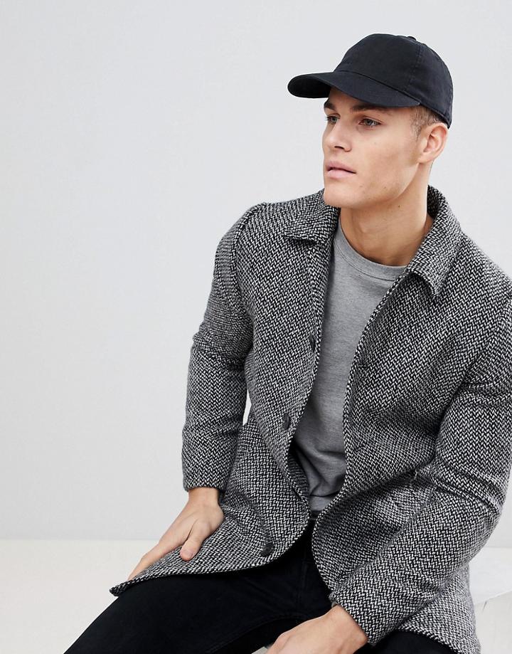 Weekday Cusp Baseball Cap Washed Black - Black